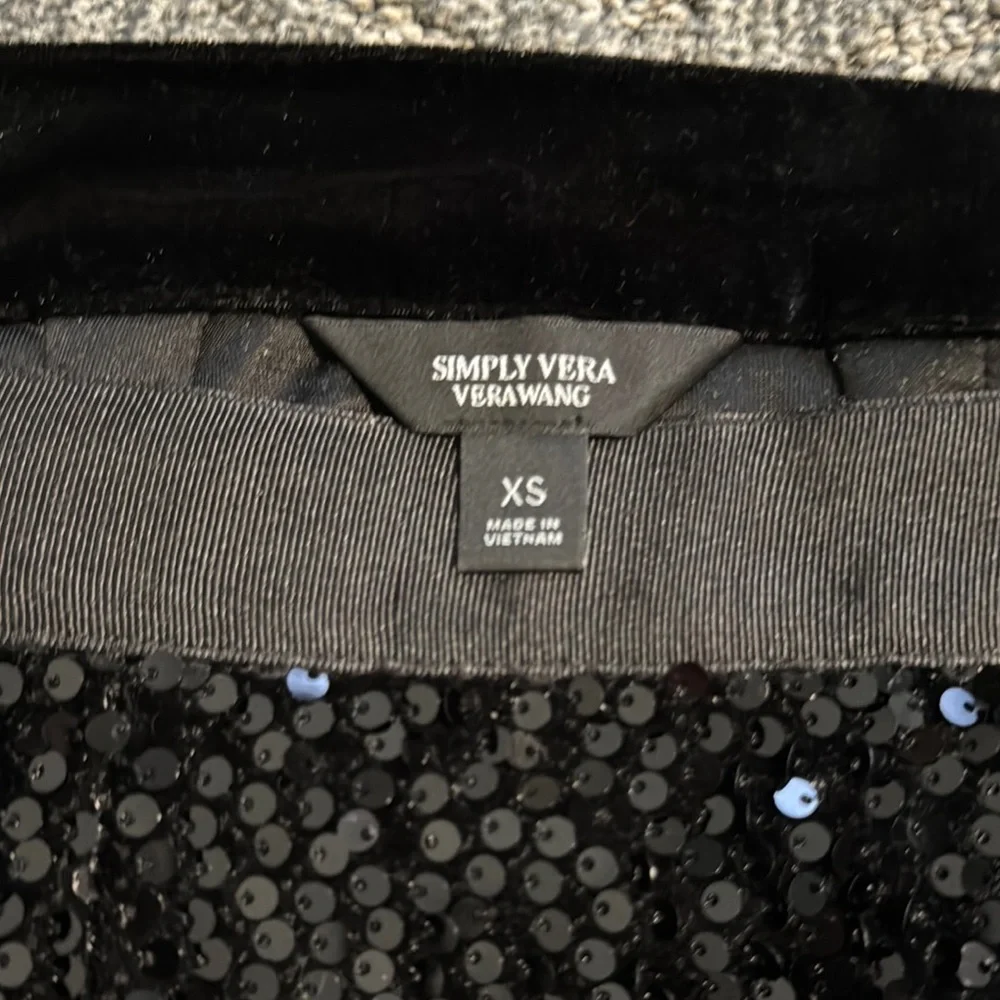 Simply Vera Wang Sequin and Velvet Pencil Skirt - Picture 2 of 5